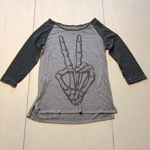 Skeleton Raglan Tee